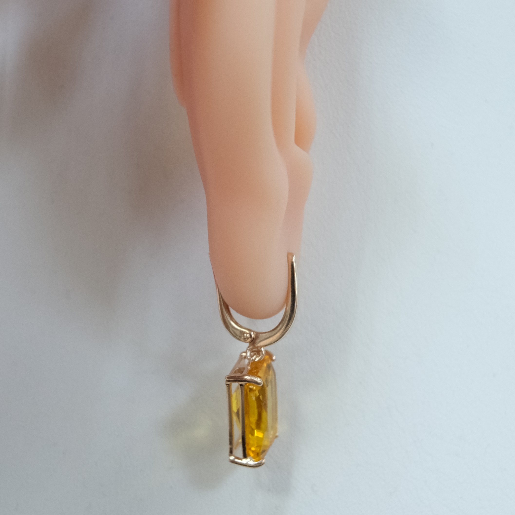 Серебряные серьги с цитринами